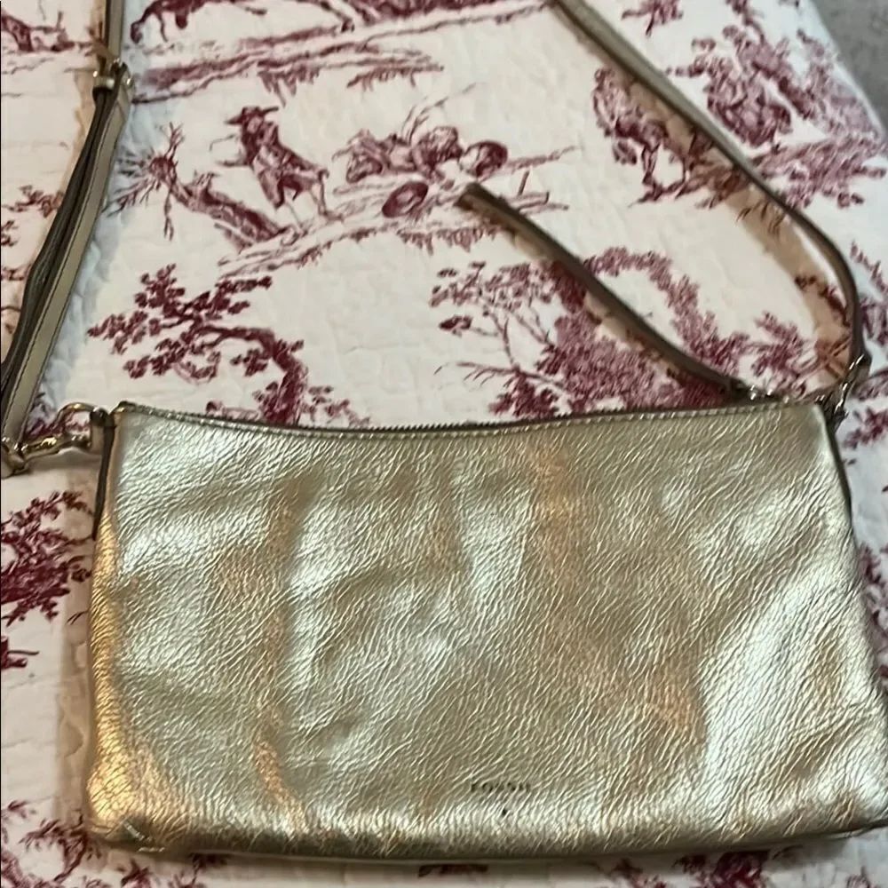 Fossil gold purse